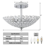 size of 12" 2-Light Elegant Ceiling Light