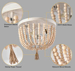 Design of 3-Light Wood Beaded Chandelier