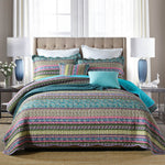 Anminy blue 3-piece quilt bedding set