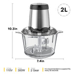 2L glass Kitchen Electric Meat Grinder