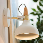 Adjustable Wooden Swing Wall Light