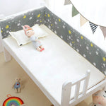 white stars of Breathable Cradle Crib Bumper