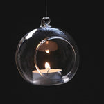 Crystal Glass Hanging Candle Holder 