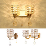 Crystal Wall Lamp Sconce Light - BCBMALL