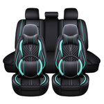 green Deluxe PU Leather Seat Cover for 5-Seats Car