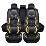 yellow Deluxe PU Leather Seat Cover for 5-Seats Car