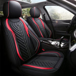 red front Deluxe PU Leather Seat Cover for 5-Seats Car