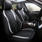 gray front Deluxe PU Leather Seat Cover for 5-Seats Car