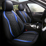 blue front Deluxe PU Leather Seat Cover for 5-Seats Car