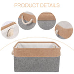 Fabric Foldable Storage Basket, 3pcs detail