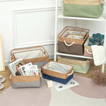 Fabric Foldable Storage Basket, 3pcs display