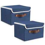 Collapsible Fabric Cube Storage Bins, 2 Pcs Large - BCBMALL