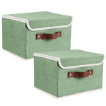 Collapsible Fabric Cube Storage Bins, 2 Pcs Large - BCBMALL