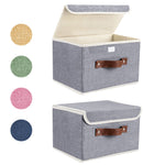 Collapsible Fabric Cube Storage Bins, 2 Pcs Large - BCBMALL