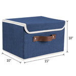 Collapsible Fabric Cube Storage Bins, 2 Pcs Large - BCBMALL