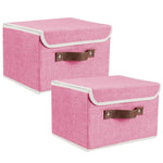 Collapsible Fabric Cube Storage Bins, 2 Pcs Large - BCBMALL