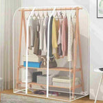 Display of Garment Rack Hanging Dust Cover Organizer