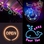 display of LED Waterproof Sign Neon Strip Lights