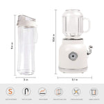 size of Portable Smoothie Blender + Travel Cup