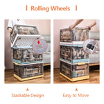 Stackable Storage Box with Wheels - BCBMALL